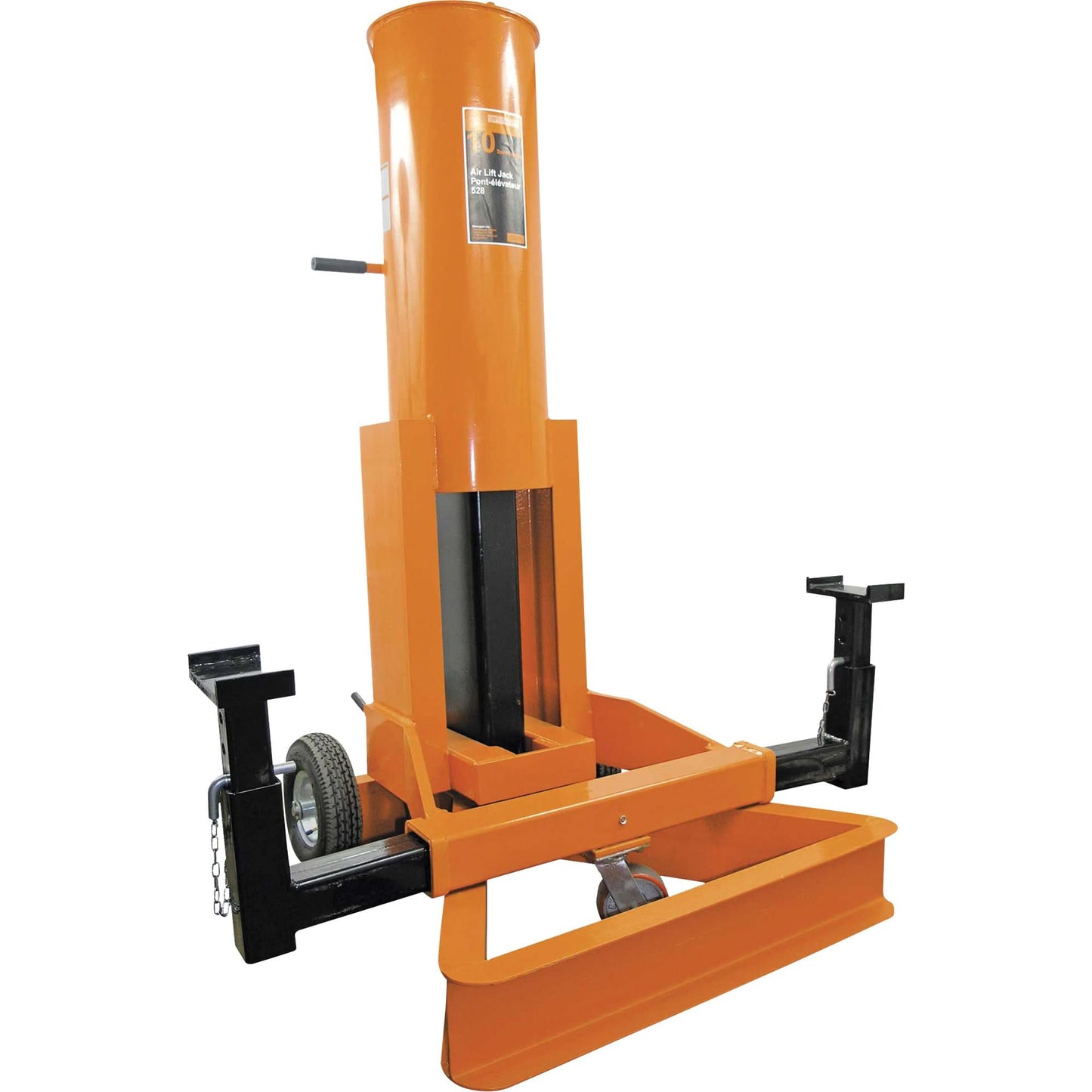 Heavy-Duty Air End Lift Jack, 10 Ton(s) Capacity, 17-1/2" - 50" H