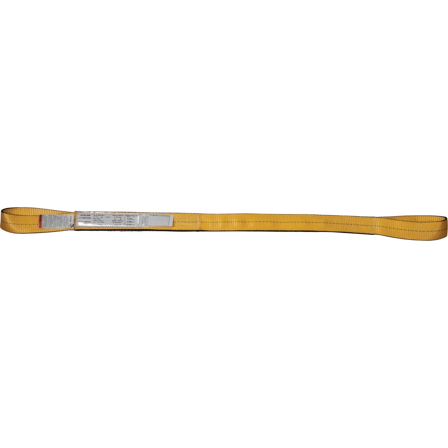 Polyester Slings, Single Ply, Double Eye, Type 3, 3" W x 4' L, 4700 lbs. Vertical Cap.