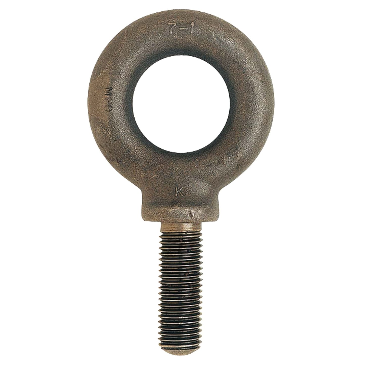 Eye Bolt, 152.4 mm Dia., 3-3/4" L, Uncoated Natural Finish, 26312 lbs. (13.156 tons) Capacity