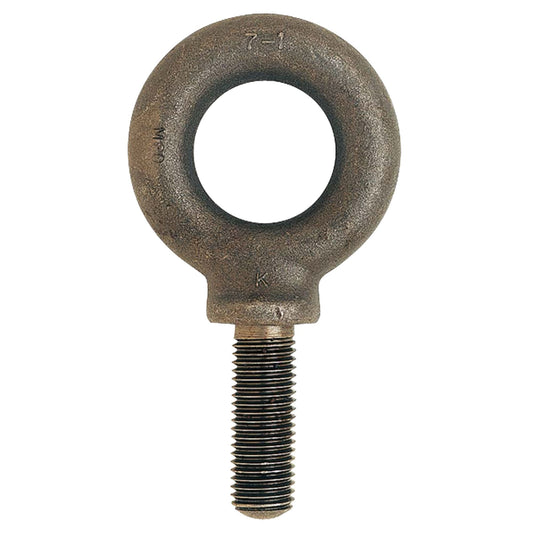 Eye Bolt, 152.4 mm Dia., 3-3/4" L, Uncoated Natural Finish, 26312 lbs. (13.156 tons) Capacity