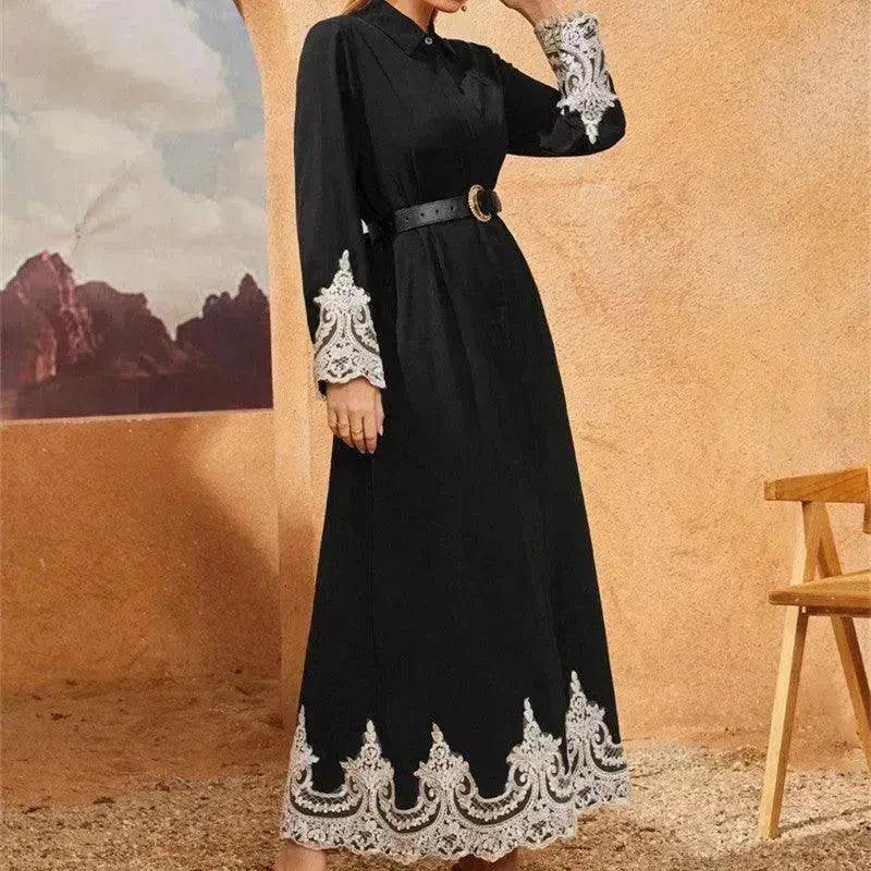 Chemisier brodé luxueux cardigan en dentelle robe pour belles femmes arabes de Dubaï et du Moyen-Orient