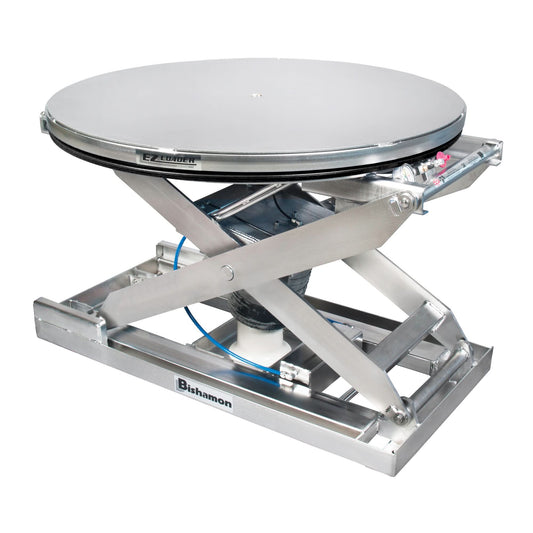 EZ Loader® SS Self-Levelling Pallet Positioner - 100% Stainless Steel, 43" L x 43" W, 4000 lbs. Cap.