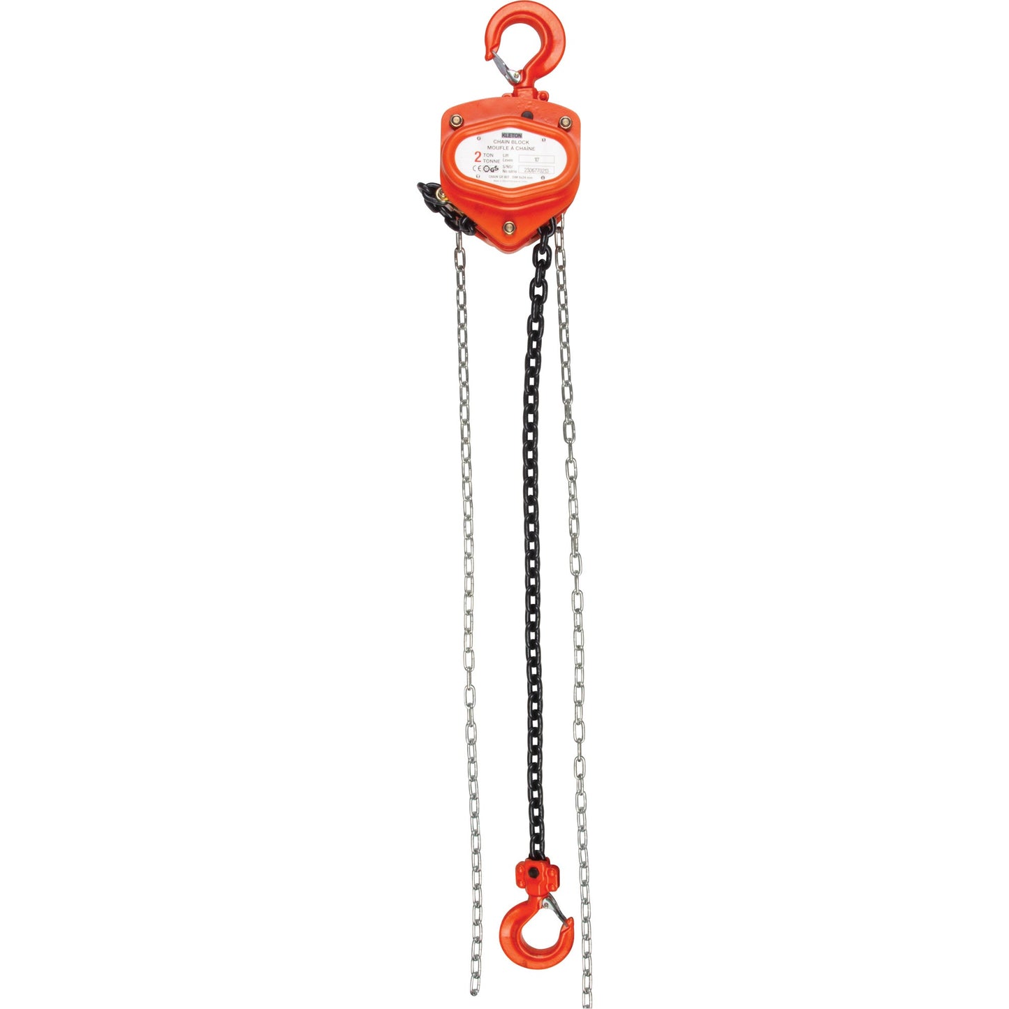 Chain Hoist, 10' Lift, 10000 lbs. (5 tons) Capacity, Alloy Steel Chain
