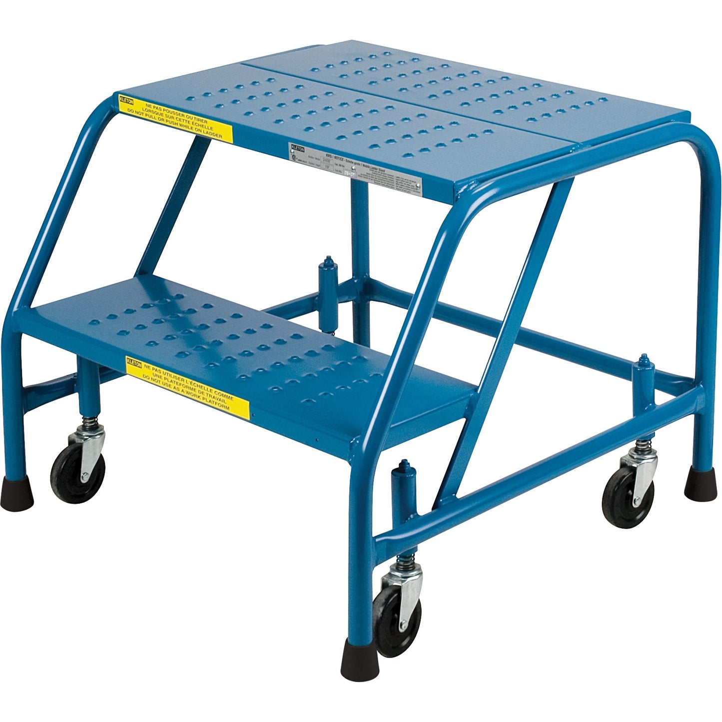 Échelle à roulettes certifiée CSA, 2 marches, largeur de marche 55,9 cm, hauteur de plateforme 48,3 cm, acier