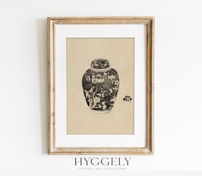 Vintage Jar with Lid Art Print SK0143