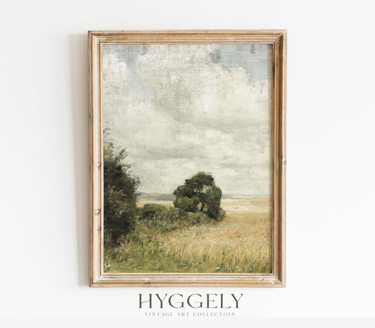 Impression d'art Paysage de campagne vintage L0156