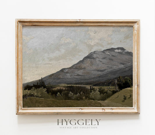 Tableau vintage Montagne aux couleurs douces | Impression d'art Paysage L225
