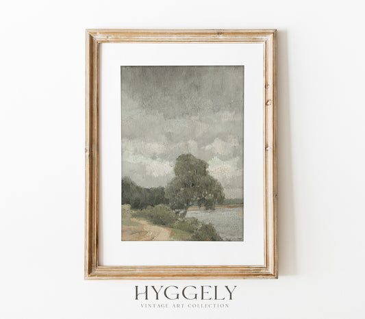 Estampe d'Art Paysage Vintage Couleurs Estompées L0197