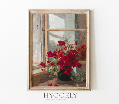 Vintage Florals in Vase Art Print L0194