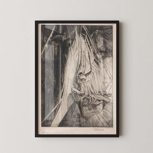 Marcel Roux - The Spider: Vintage Horror Art Print, Symbolist Masterpiece