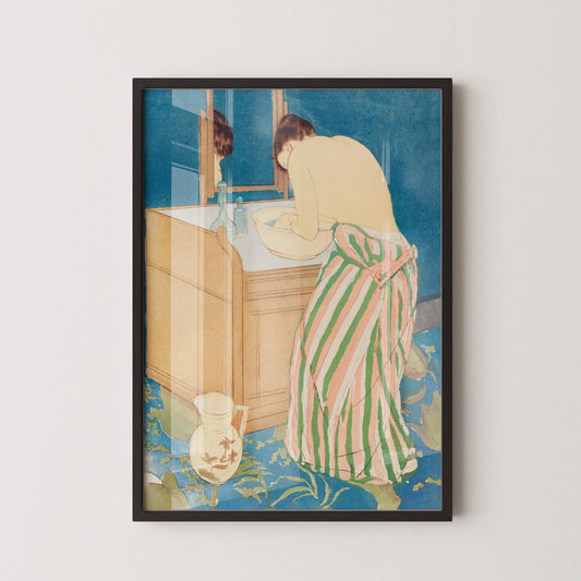 Mary Cassatt - Femme à sa toilette | Célèbre œuvre d'art impressionniste (disponible encadrée à la main ou non encadrée)