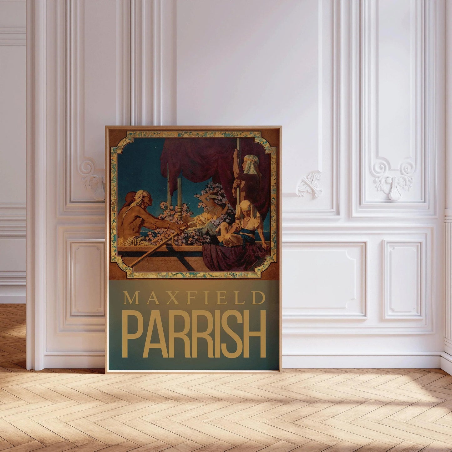 Maxfield Parrish - Cleopatra | Colorful Maximalist American Classic Art (available handframed or unframed)