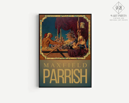 Maxfield Parrish - Cleopatra | Colorful Maximalist American Classic Art (available handframed or unframed)