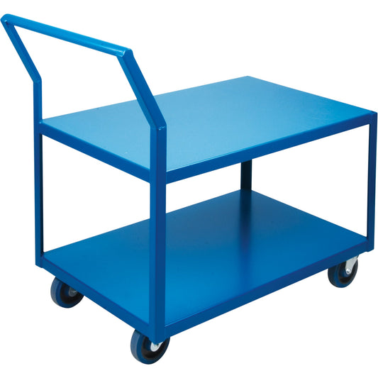 Chariots d'atelier robustes et bas, 2 niveaux, 24" larg. x 36" prof. x 40" haut., cap. 1200 lb