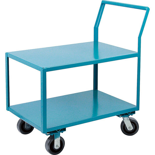 Chariots d'atelier robustes à profil bas, 2 niveaux, 24" larg. x 40" prof. x 41" haut., capacité de 2400 lb.