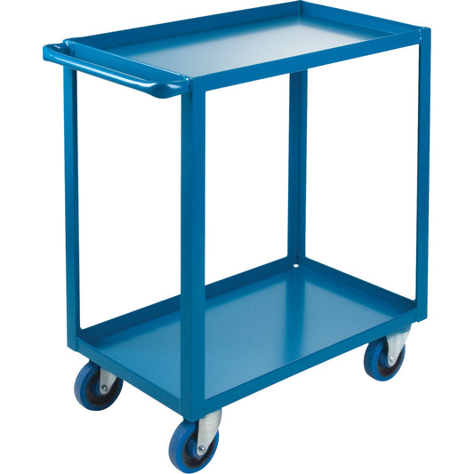 Chariots-rayonnages robustes, 2 niveaux, 45,7 cm l x 91,4 cm H x 83,8 cm P, capacité de 544 kg