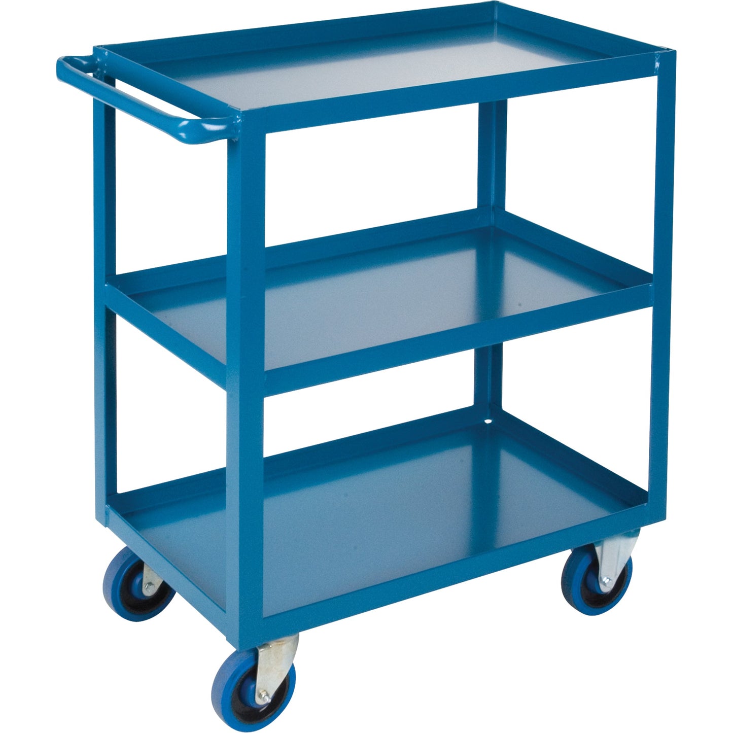 Chariots d'étagères robustes, 3 niveaux, 61 cm (24 po) l x 122 cm (48 po) H x 130 cm (51 po) P, Capacité de 544 kg (1 200 lb)