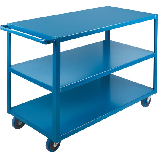 Heavy-Duty Shelf Carts, 3 Tiers, 24" W x 36" H x 51" D, 1200 lbs. Capacity