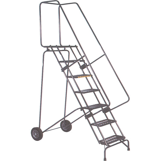 Échelles roulantes Fold-N-Store, 8 marches, perforées, hauteur 80 po