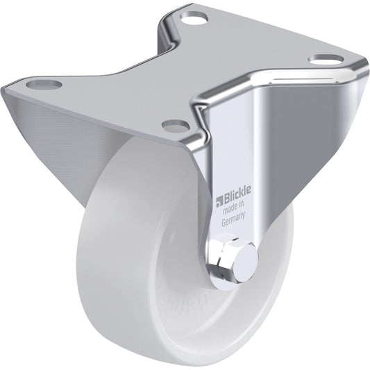 White Caster, Rigid, 3" (76 mm), Polyamide, 220 lbs. (100 kg.)