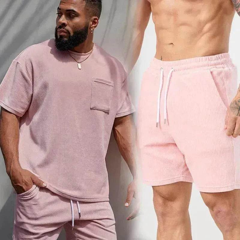 Men's Classy Summer Casual T-shirt Shorts Suit