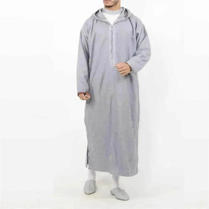 Jalabiya homme marocaine, robe arabe à capuche, vêtement décontracté, élégant et à la mode