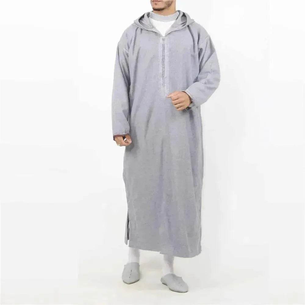 Jalabiya homme marocaine, robe arabe à capuche, vêtement décontracté, élégant et à la mode