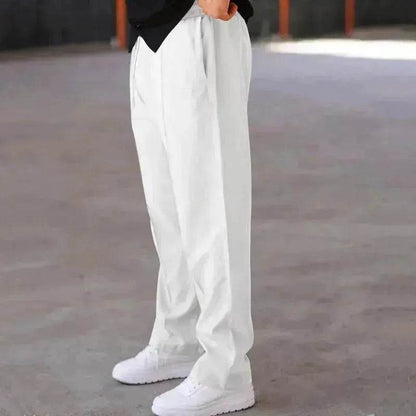 Men's Trouser Pant  Sports Casual Loose Straight Pants With Drawstring Design