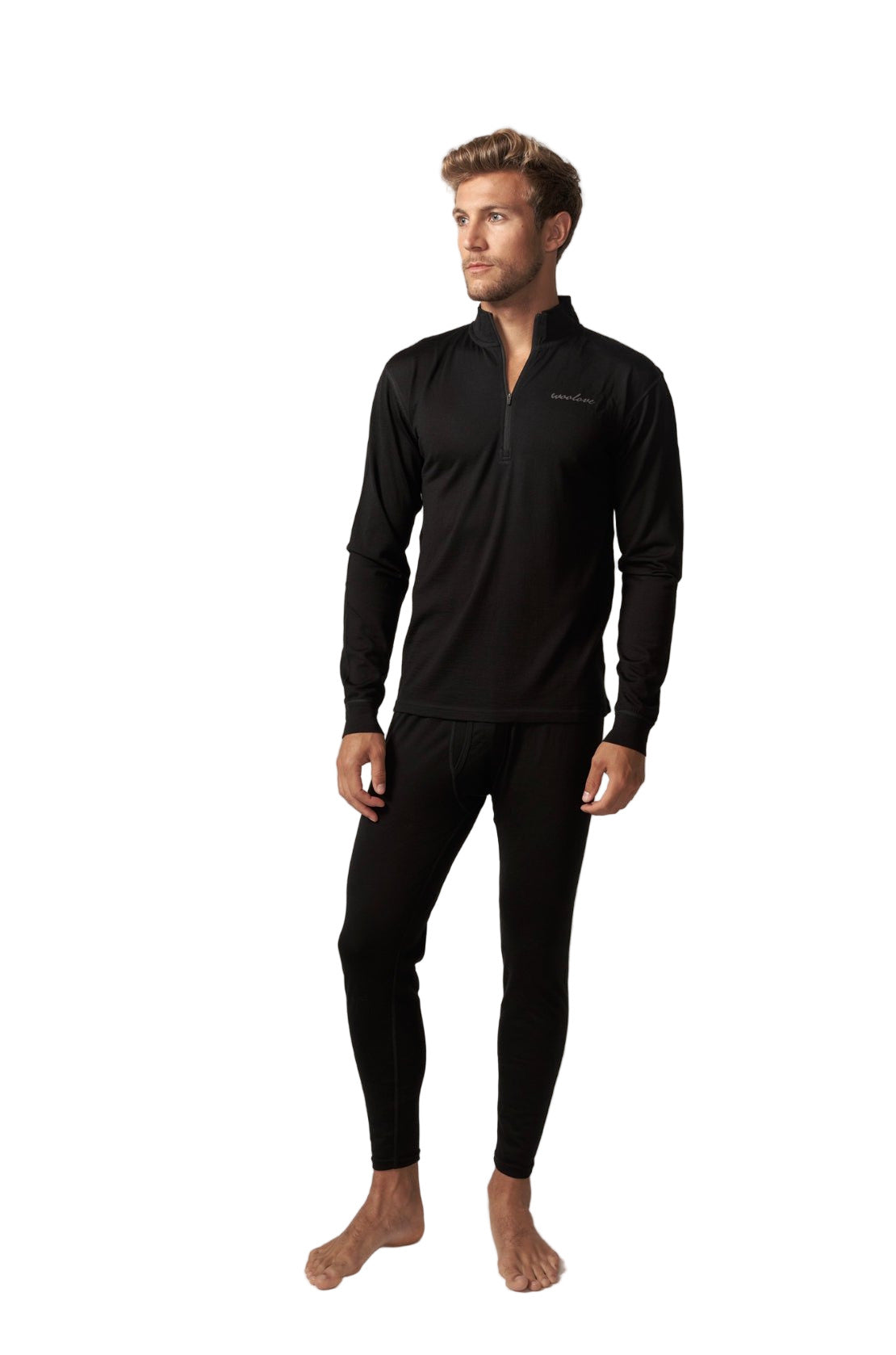 Men's 100% Merino Wool 1/4 Zip Baselayer Pullover 190 GSM - Midweight