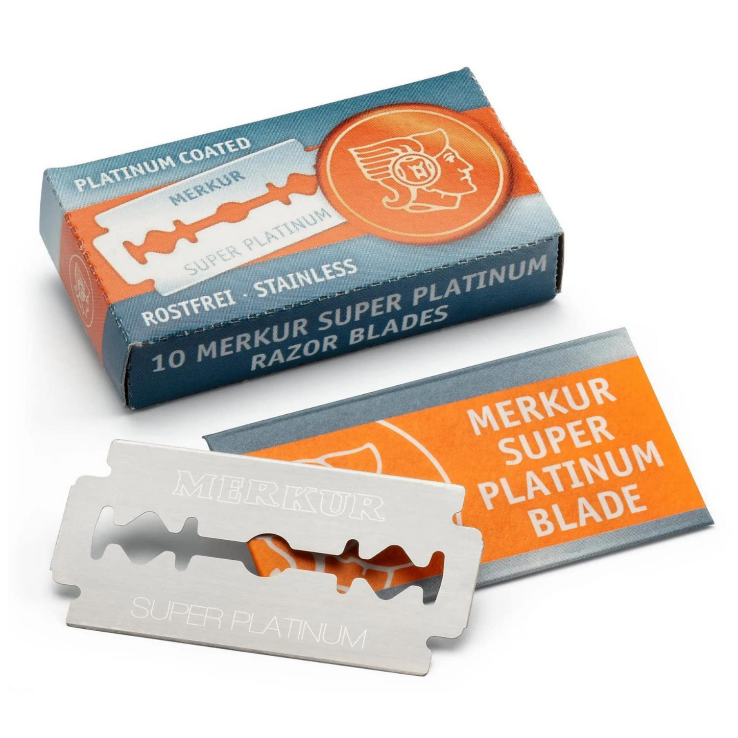 Merkur Super Platinum Double Edge Safety Razor Blades (3 Packs, 10 Blades/Pack)