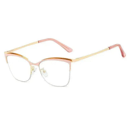 Monture de lunettes en métal Optic Carré Couleur unie Anti-lumière bleue pour femmes et hommes