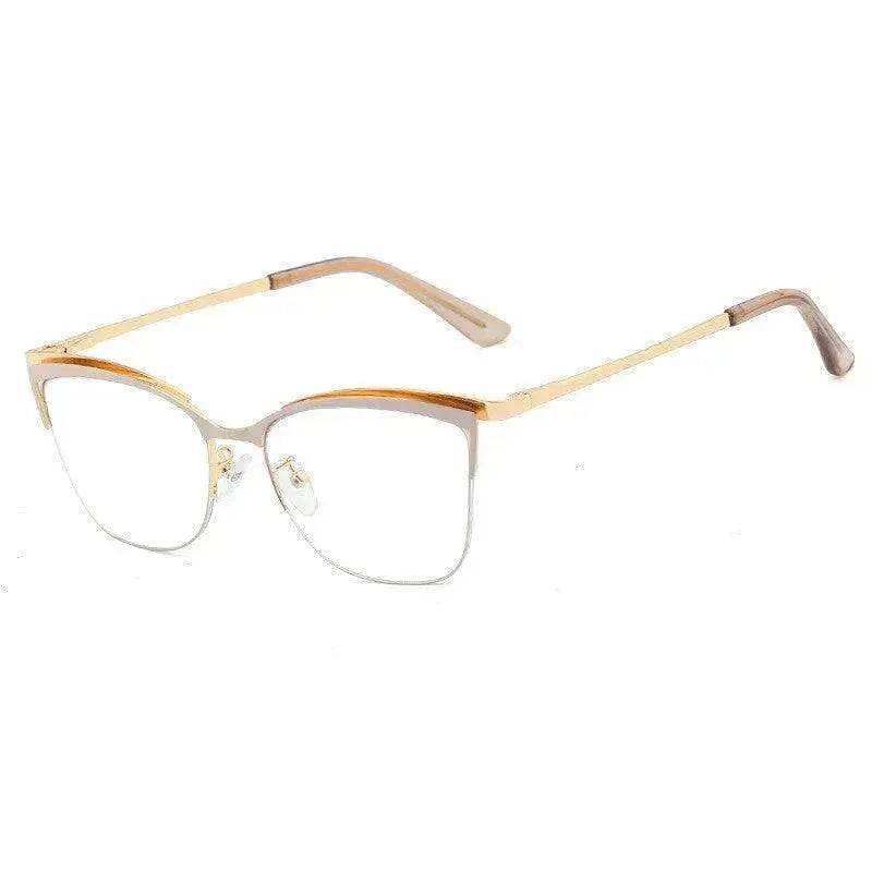Monture de lunettes en métal Optic Carré Couleur unie Anti-lumière bleue pour femmes et hommes