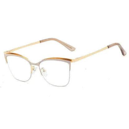 Monture de lunettes en métal Optic Carré Couleur unie Anti-lumière bleue pour femmes et hommes