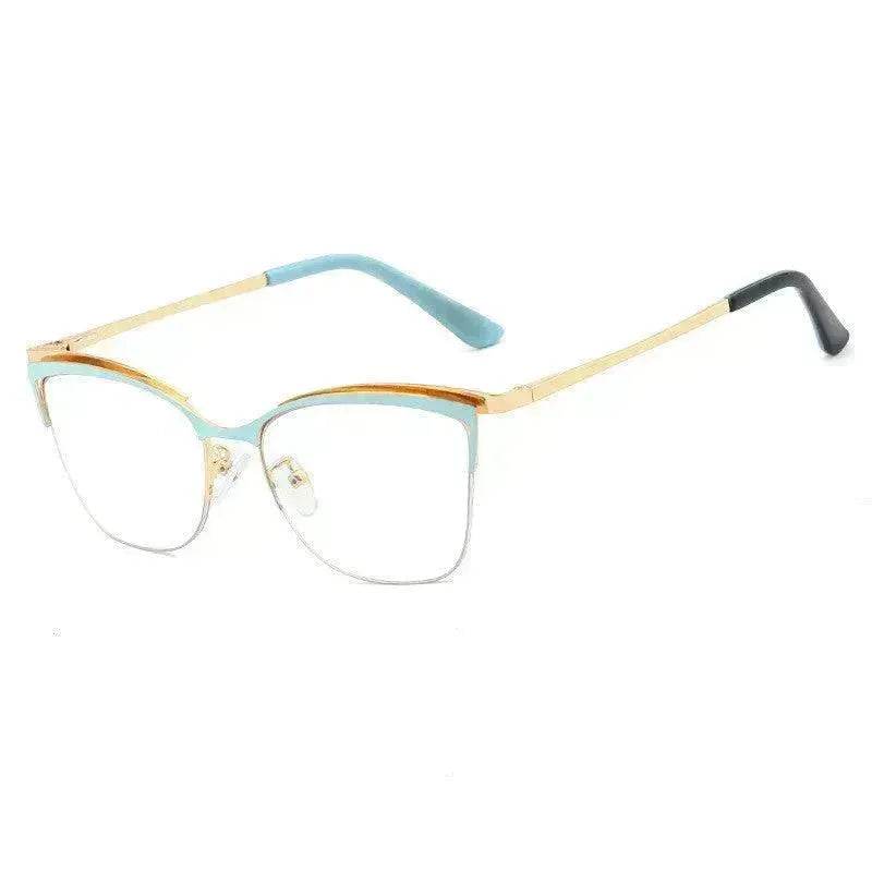 Monture de lunettes en métal Optic Carré Couleur unie Anti-lumière bleue pour femmes et hommes