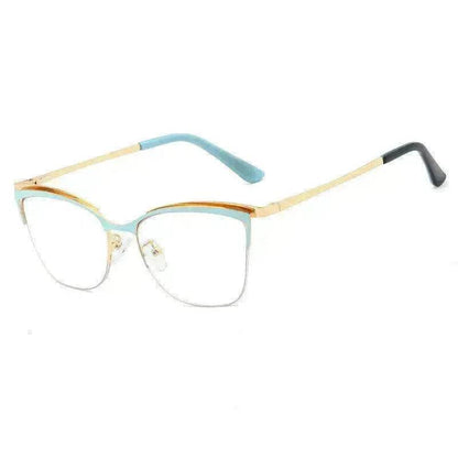 Monture de lunettes en métal Optic Carré Couleur unie Anti-lumière bleue pour femmes et hommes