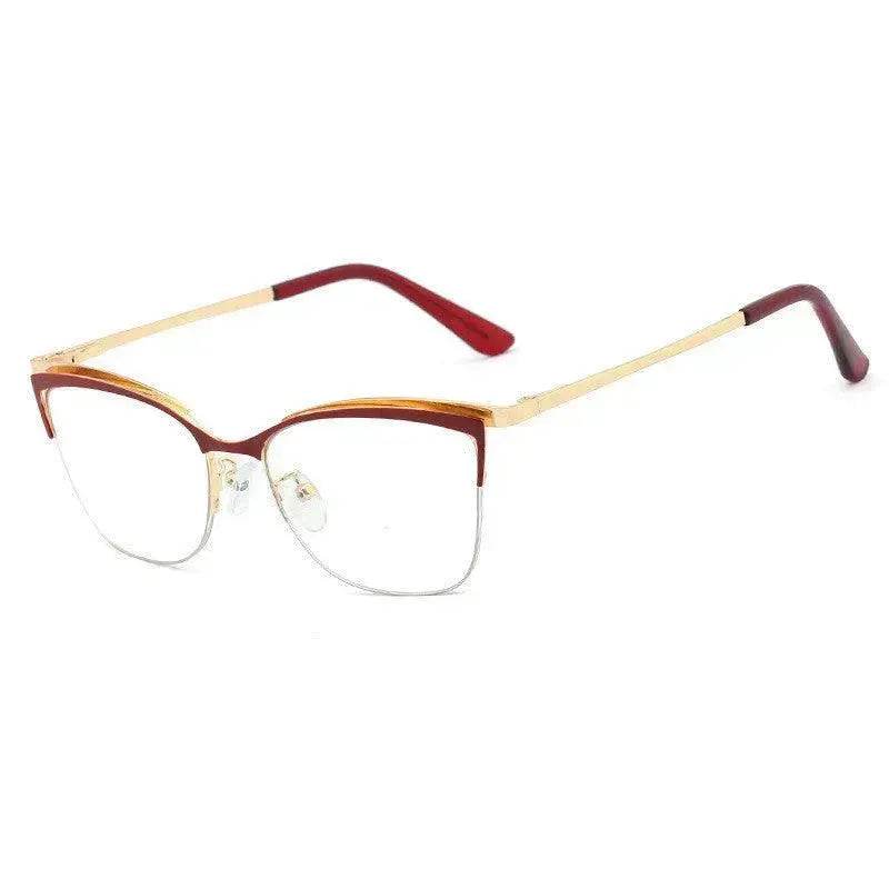 Monture de lunettes en métal Optic Carré Couleur unie Anti-lumière bleue pour femmes et hommes