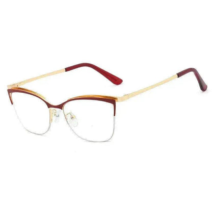 Monture de lunettes en métal Optic Carré Couleur unie Anti-lumière bleue pour femmes et hommes