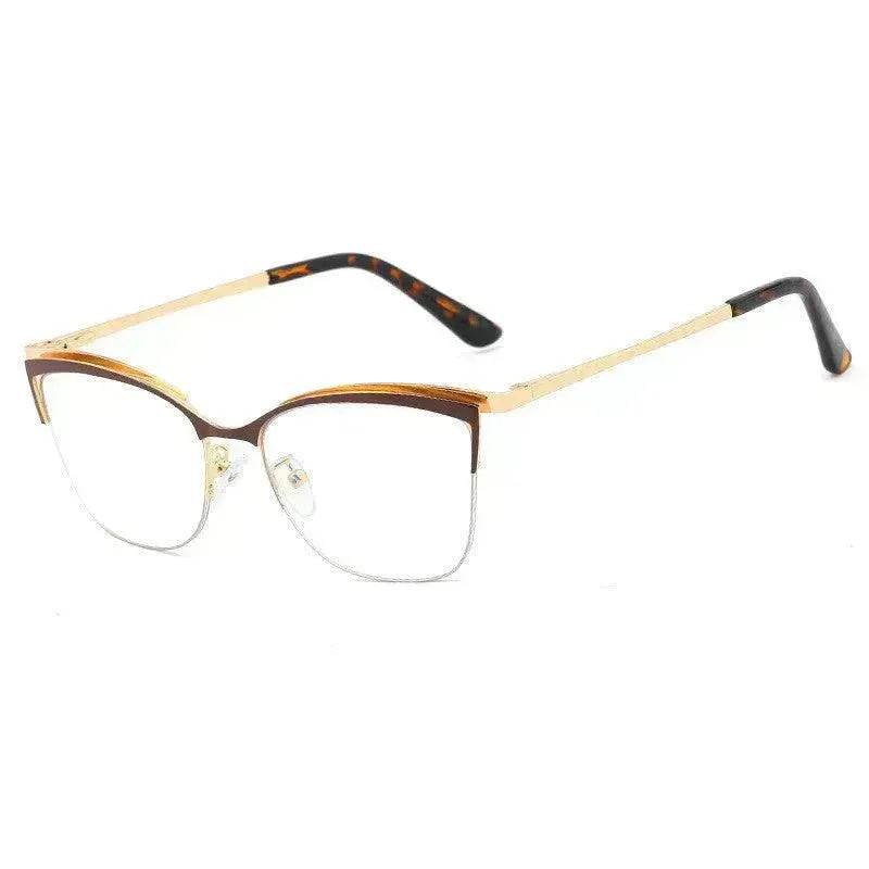 Monture de lunettes en métal Optic Carré Couleur unie Anti-lumière bleue pour femmes et hommes