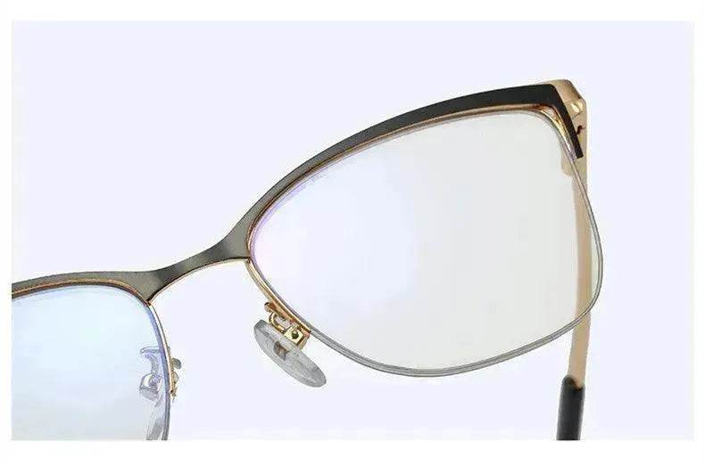 Monture de lunettes en métal Optic Carré Couleur unie Anti-lumière bleue pour femmes et hommes
