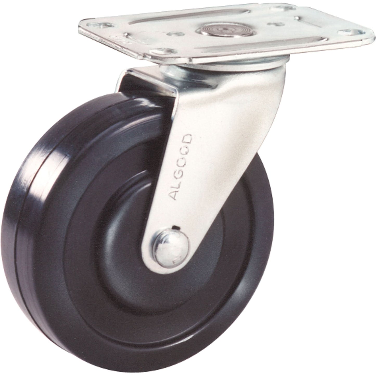 Light-Duty Caster, Rigid with Brake, 3" (76 mm), Urethane, 150 lbs. (68 kg.)