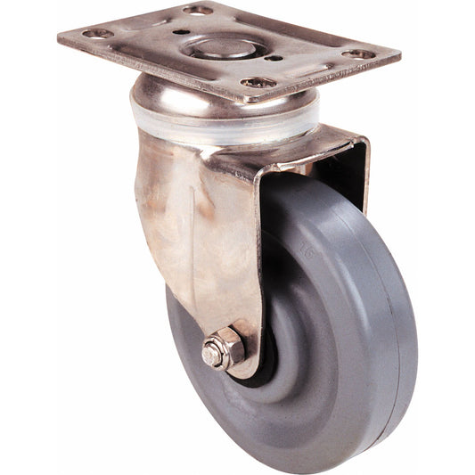 Caster, Swivel with Brake, 4" (101.6 mm), High Temp. Phenolic, 250 lbs. (113 kg.)