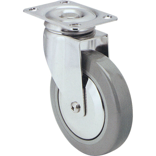 Caster, Swivel with Brake, 3" (76 mm), Nylon, 250 lbs. (113 kg.)