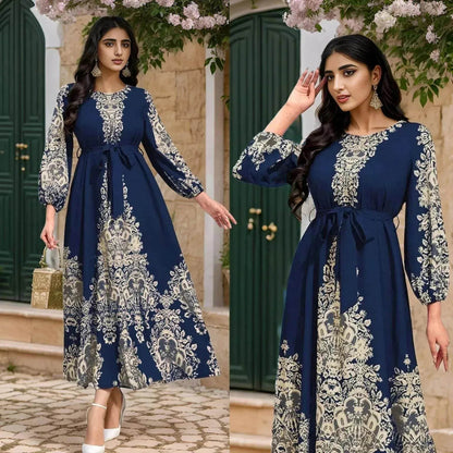 Middle East Arab Arab  Printed Dress