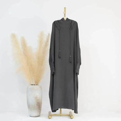 Middle East Dubai Turkey Solid Color Dress