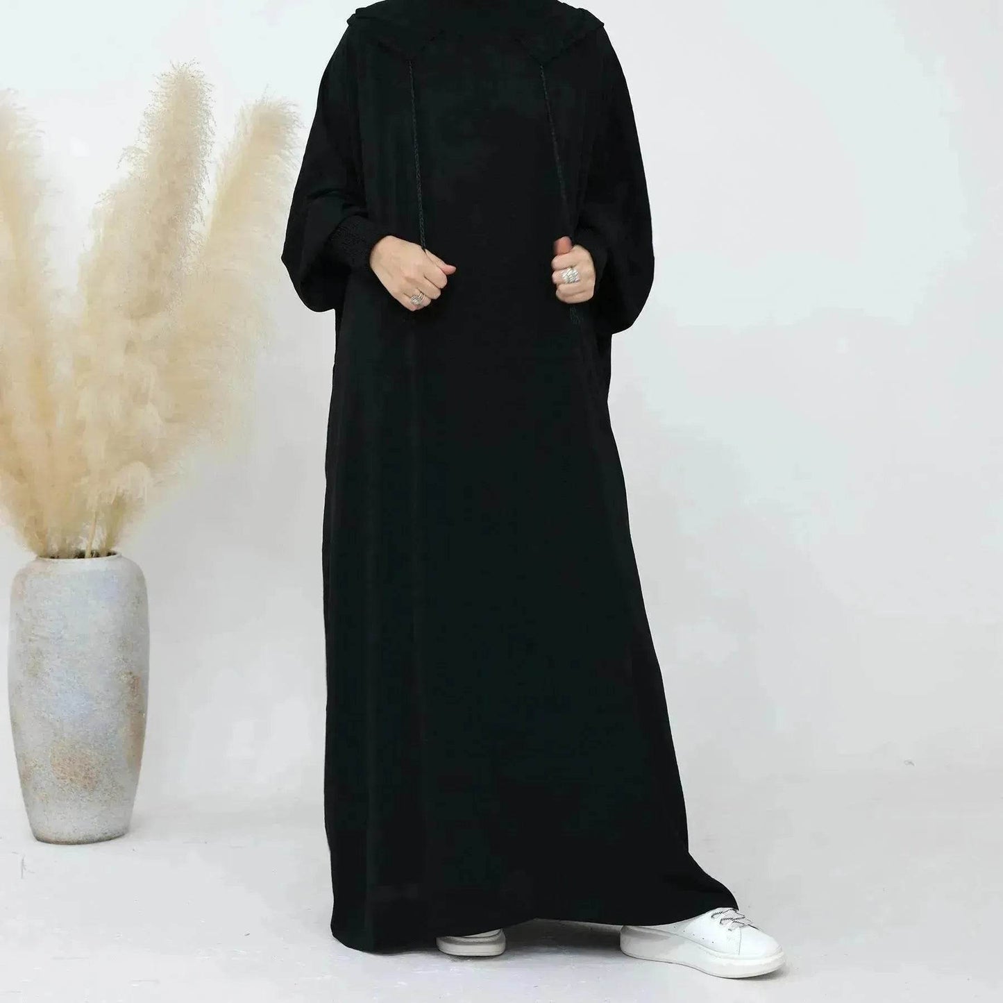 Middle East Dubai Turkey Solid Color Dress