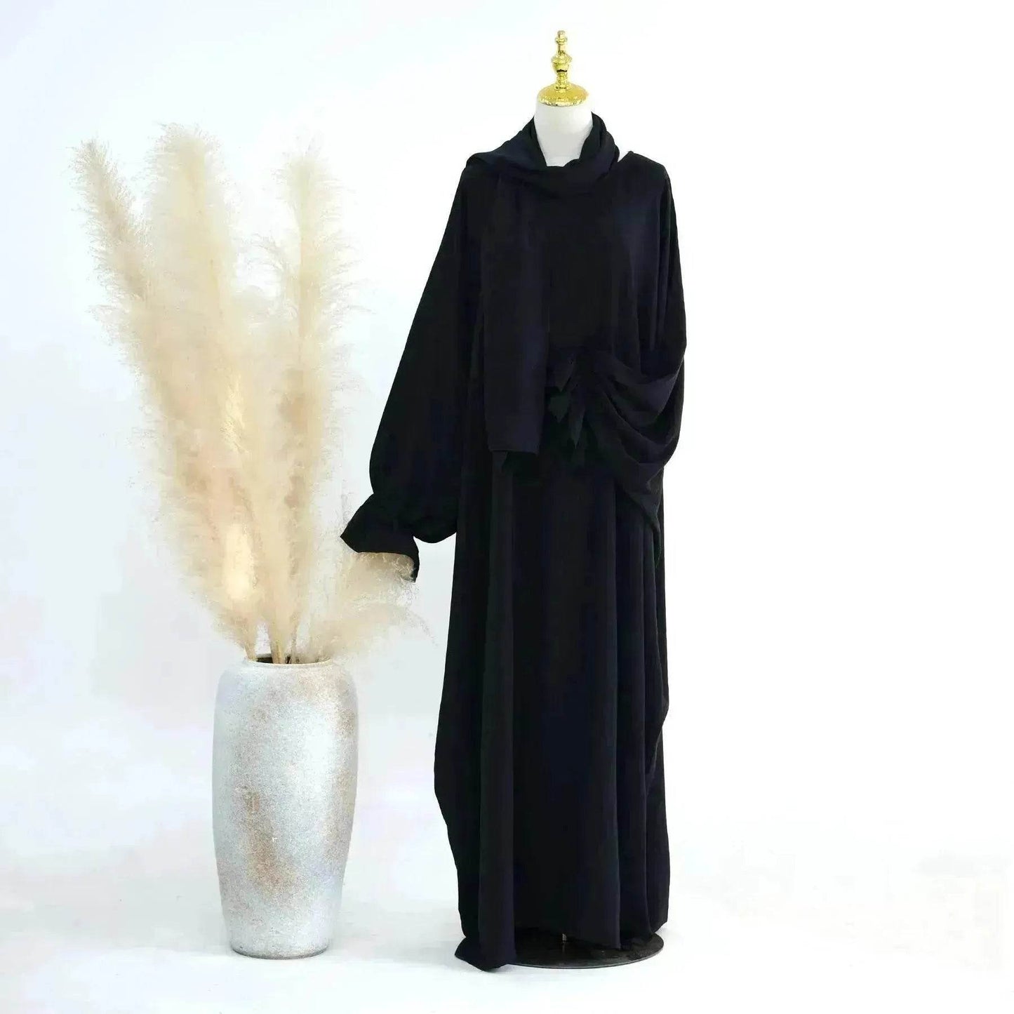 Middle East Dubai Turkey Solid Color Dress Leisure