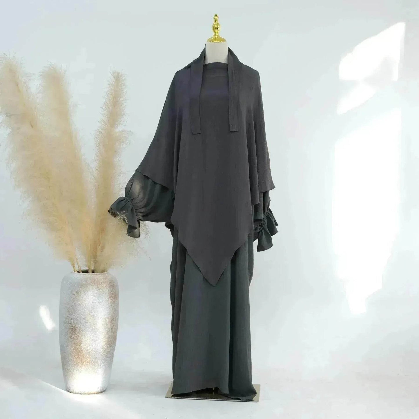 Middle East Dubai Turkey Solid Color Dress Leisure
