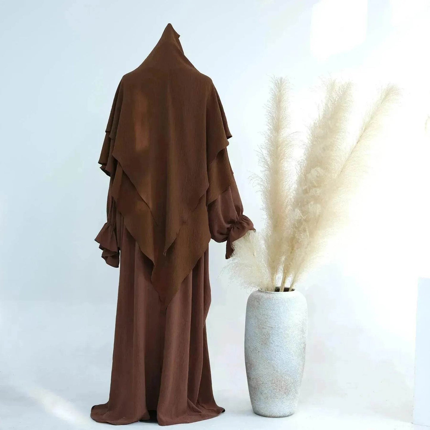 Middle East Dubai Turkey Solid Color Dress Leisure