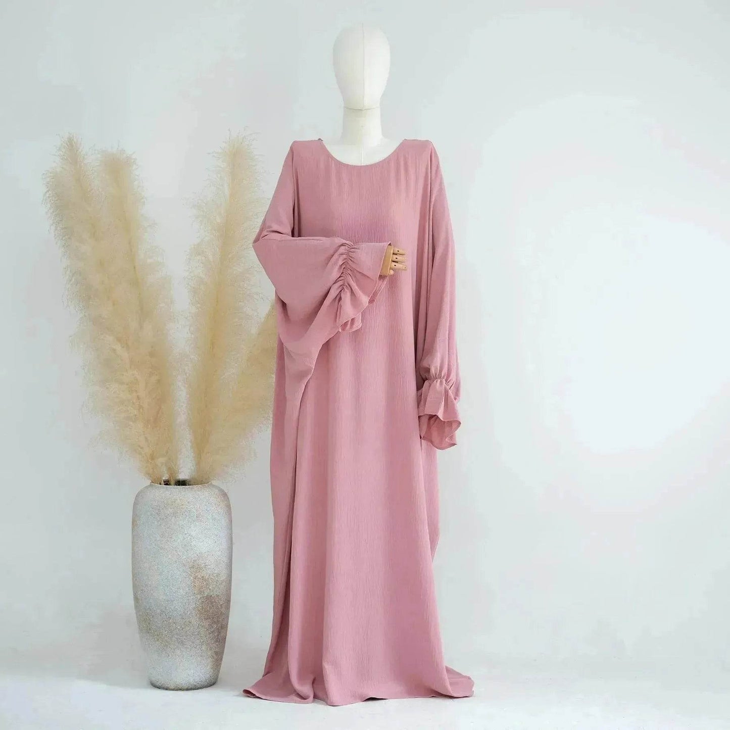 Middle East Dubai Turkey Solid Color Dress Leisure