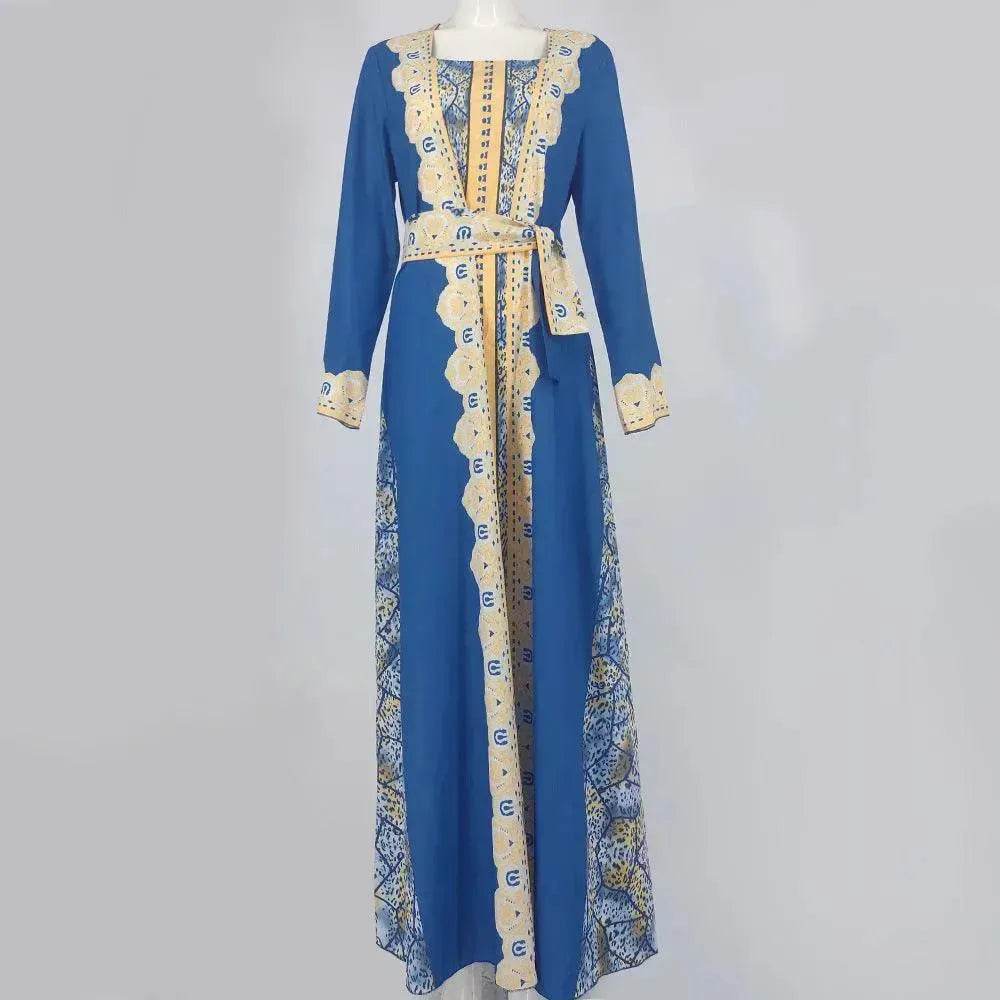 Middle Eastern Printed Dress Arab  Robe